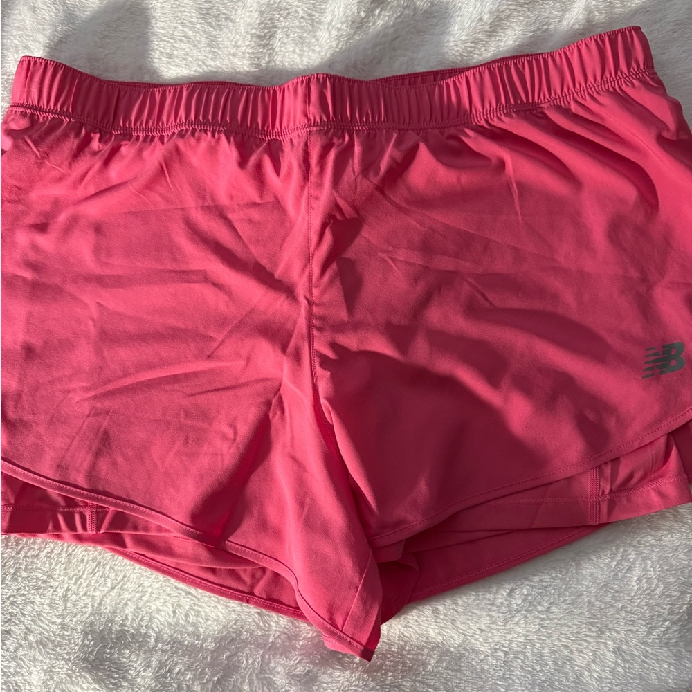 NWT women’s New Balance sport short 2 in 1 athletic shorts pink size XL